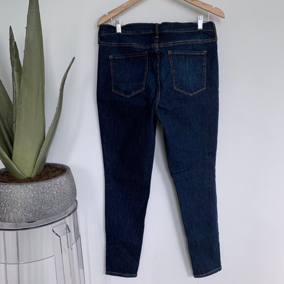 Gap 1969 Mid Rise True Skinny Jeans in Sculpt dark indigo 32 / 14 NWT - Picture 6 of 9